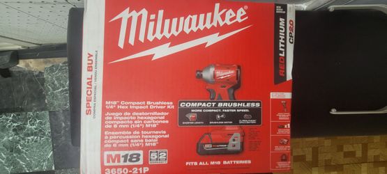 M18 18-Volt Lithium-Ion Compact Brushless Cordless 1/4 in. Impact Driver Kit with One 2.0 Ah Battery, Charger & Tool Bag