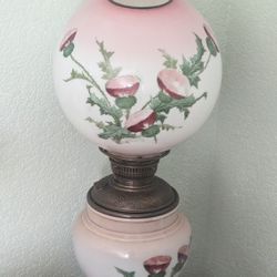 Antique Gone With The Wind. Milk thistle Lamp