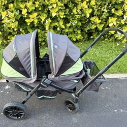 Evenflo Pivot Xplore Dreamz All-Terrain Stroller Wagon with Bassinet Insert