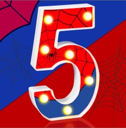 Spider-Man 5 year birthday led light