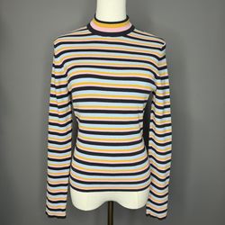 Forever 21 Colorful Striped Long Sleeve Top