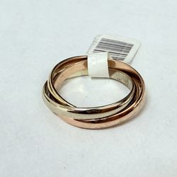 14k Gold Tri-Gold 3-Ring Set