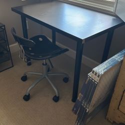 Desk (ikea) And Chair