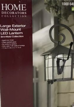 Home Decorators Collection Aged Iron Outdoor LED Wall Lantern