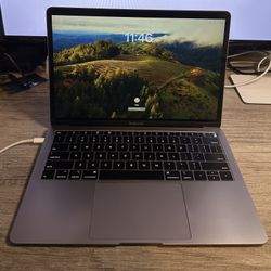 2018 13” MacBook Pro: 1.6Ghz I5, 8GB. 256GB SSD
