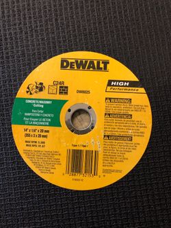 Dewalt 14” X 1/8” X 20mm