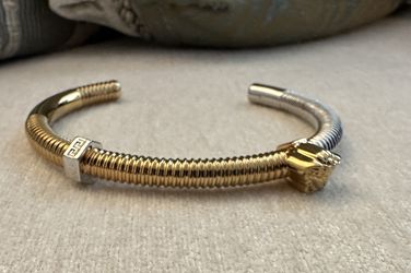 VERSACE Men's Nuts and Bolts Two-Tone Cuff Bracelet