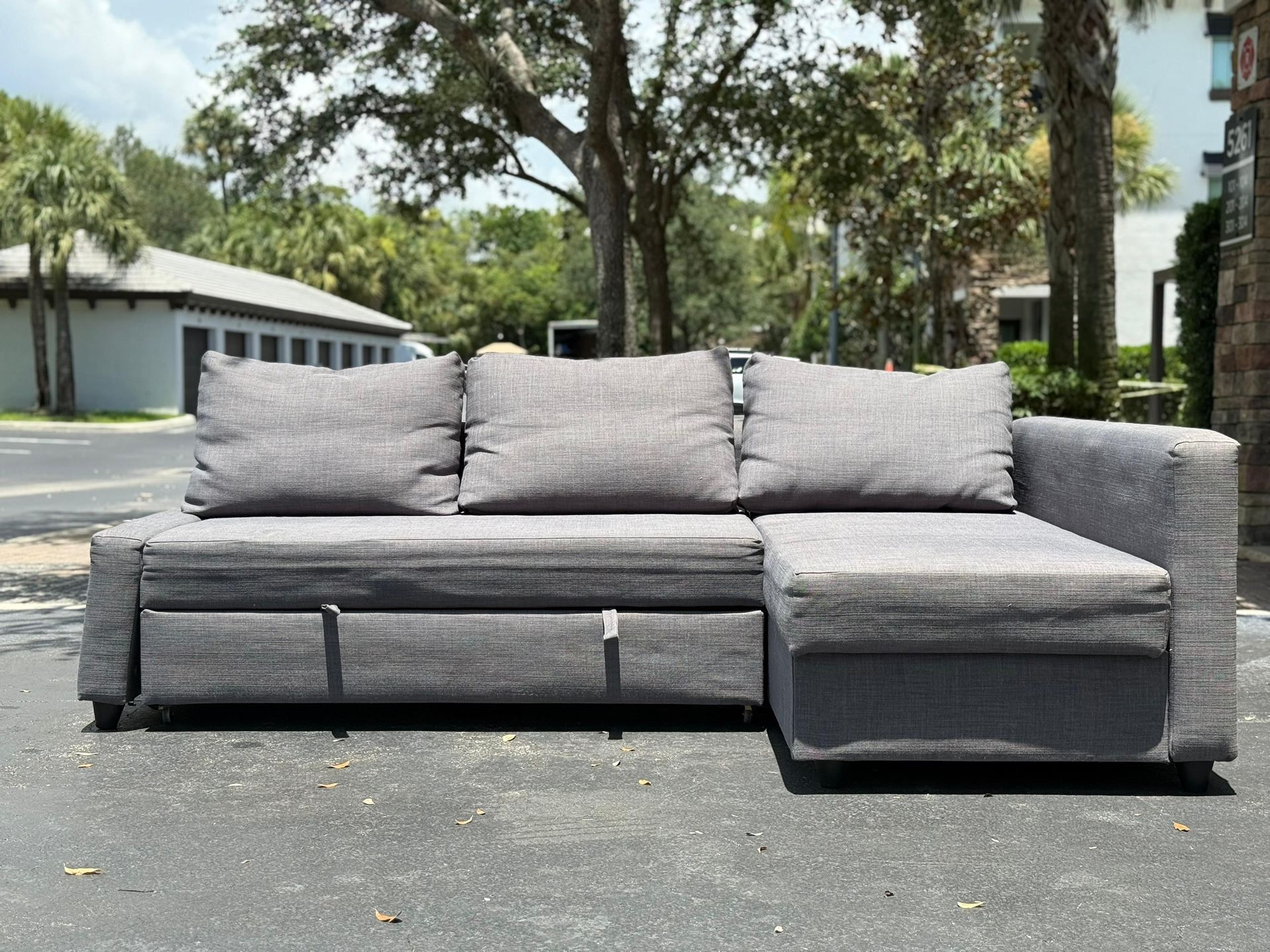 IKEA FRIHETEN Sleeper sectional sofa gray / storage / great condition / delivery negotiable