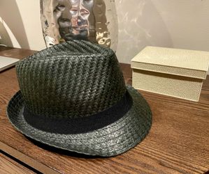 Stylish New Milani Men's Women's Straw Hat Ribbon Black