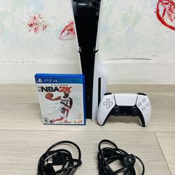 PlayStation 5 Slim - 1 TB Disc Version , Bonus 1 Game NBA 2K21 ( Used Very New )