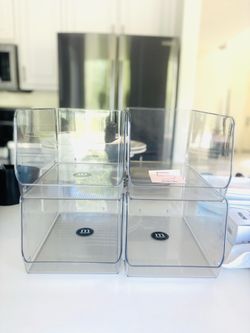 Stackable Clear Plastic Storage Bins-Excellent Condition $5 EACH