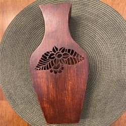 Wooden Laser Carved Vase