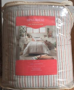 (NEW) (1 AVAILABLE) OPALHOUSE GAUZE COMFORTER/SHAM SET - SIZE: TWIN/TWIN XL