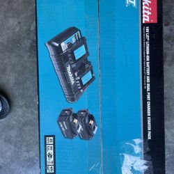 Makita BL1850B2DC2x Dual Port Battery Charger Kit