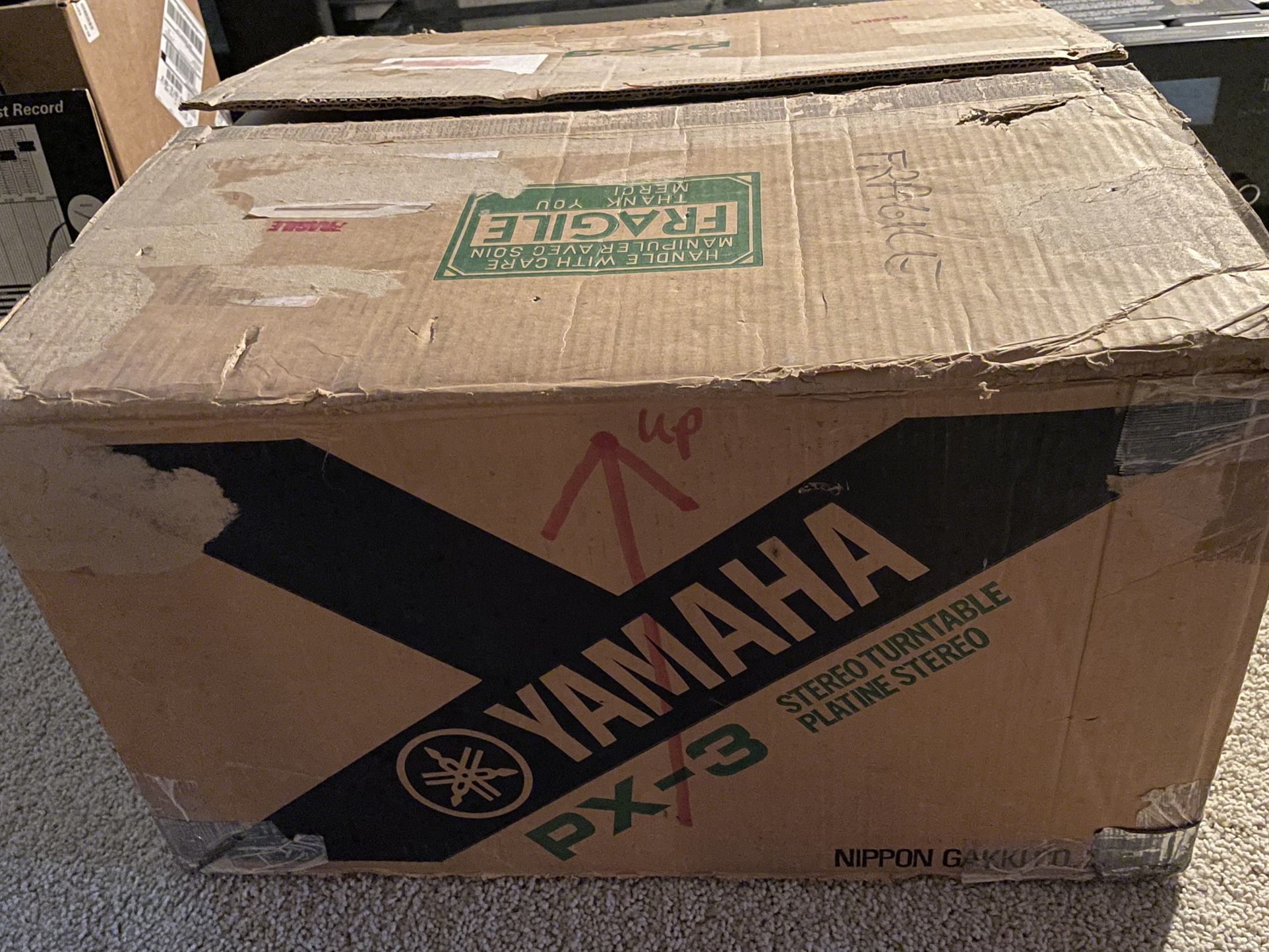 Yamaha PX-3 Linear Tracking Quartz Turntable Audio Technica AT3100 MC