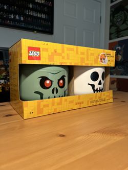 Lego Storage Head Small Zombie Skeleton 2pack