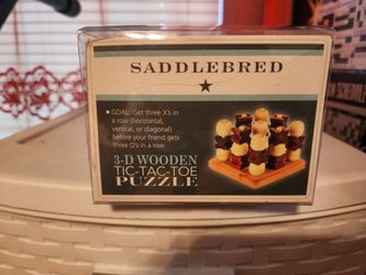 Wooden 3D Tic Tac Toe Game