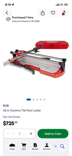 Rubi 40-in Ceramic Tile Floor Cutter