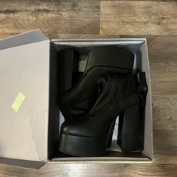 KOI FOOTWEAR Over the Knee Faux Leather Black Boots