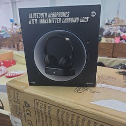 FX- BLUETOOTH HEADPHONES WITH TRANSMITTER CHARGING DOCK 
