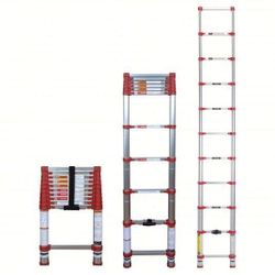 10.5’ Glidden Xtend + Climb Telescoping Extension Ladder - Aluminum- 760P - W/Case