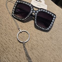 Banana Republic Tassle Necklace & Sunglasses