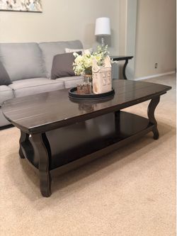 3 piece dark wood tables