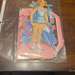 1976 vintage Shirley temple paper cutout 
