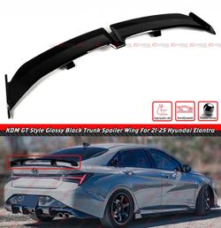 21-25 Hyundai Elantra Gloss Black Rear Trunk Wing GT Style
