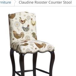 (3) Pier One Rooster Farmhouse Bar Stools/ Counter Stools 