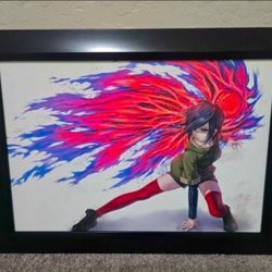 Touka Kirishima, Tokyo Ghoul anime framed textured picture