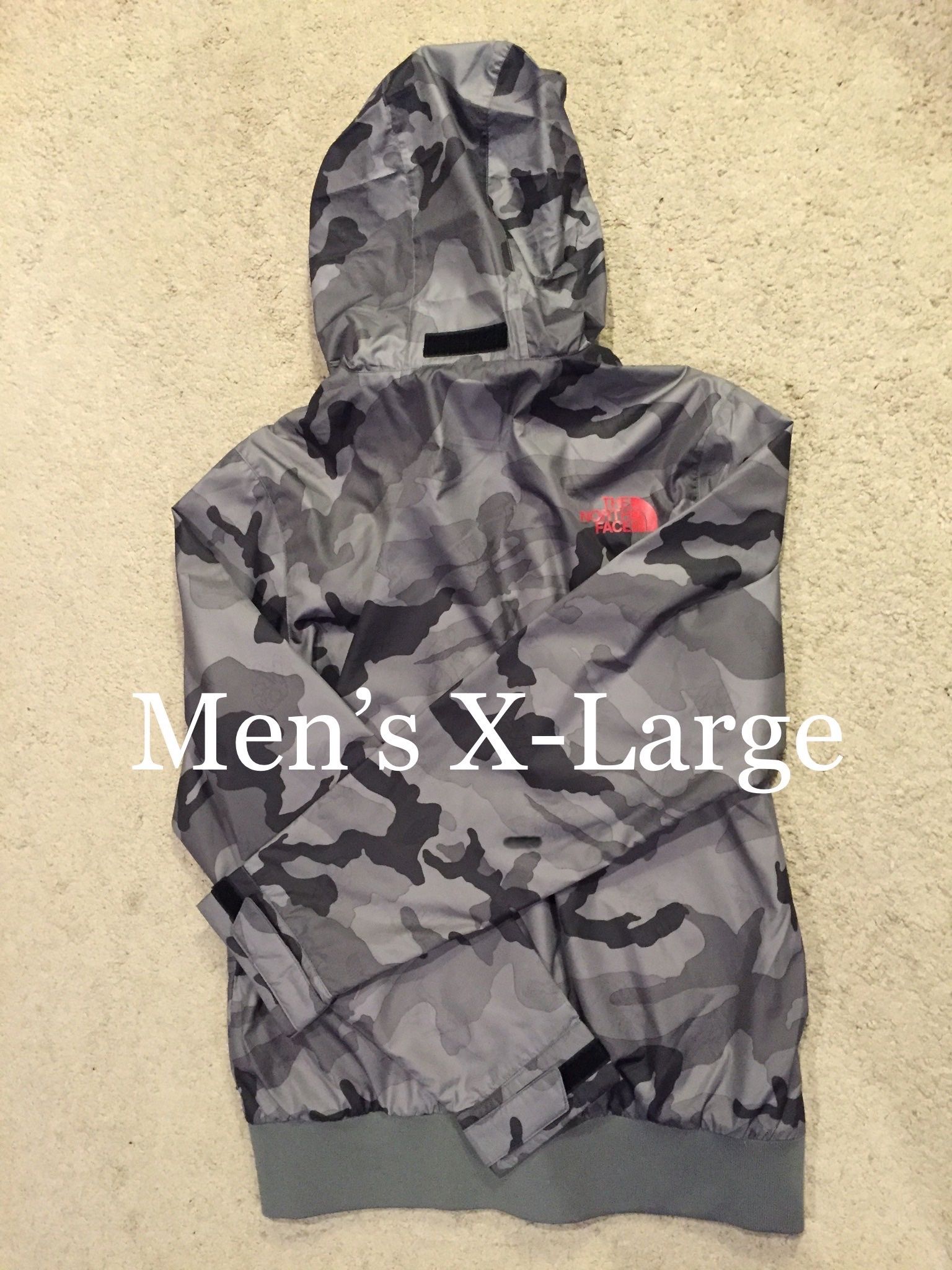 NORTH FACE / “BIGFOOT NW NorthWest CAMO” Jacket Coat w/ Hood / Mens X-Large (XL) / Retails $150+Tax / Brand New w/o Tags!! / Grey & Shadow Camo