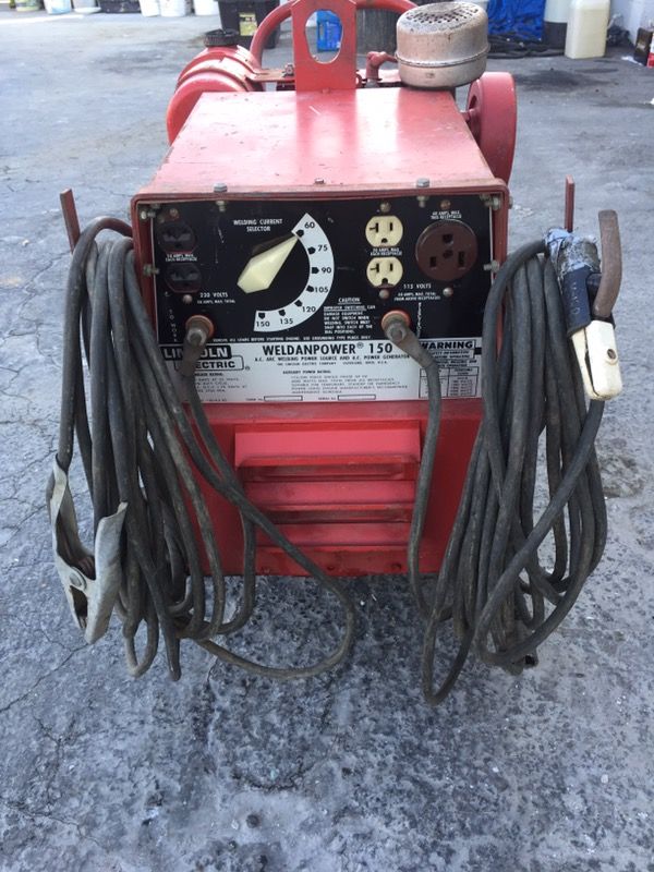 Lincoln weld and power 150 welder with leads