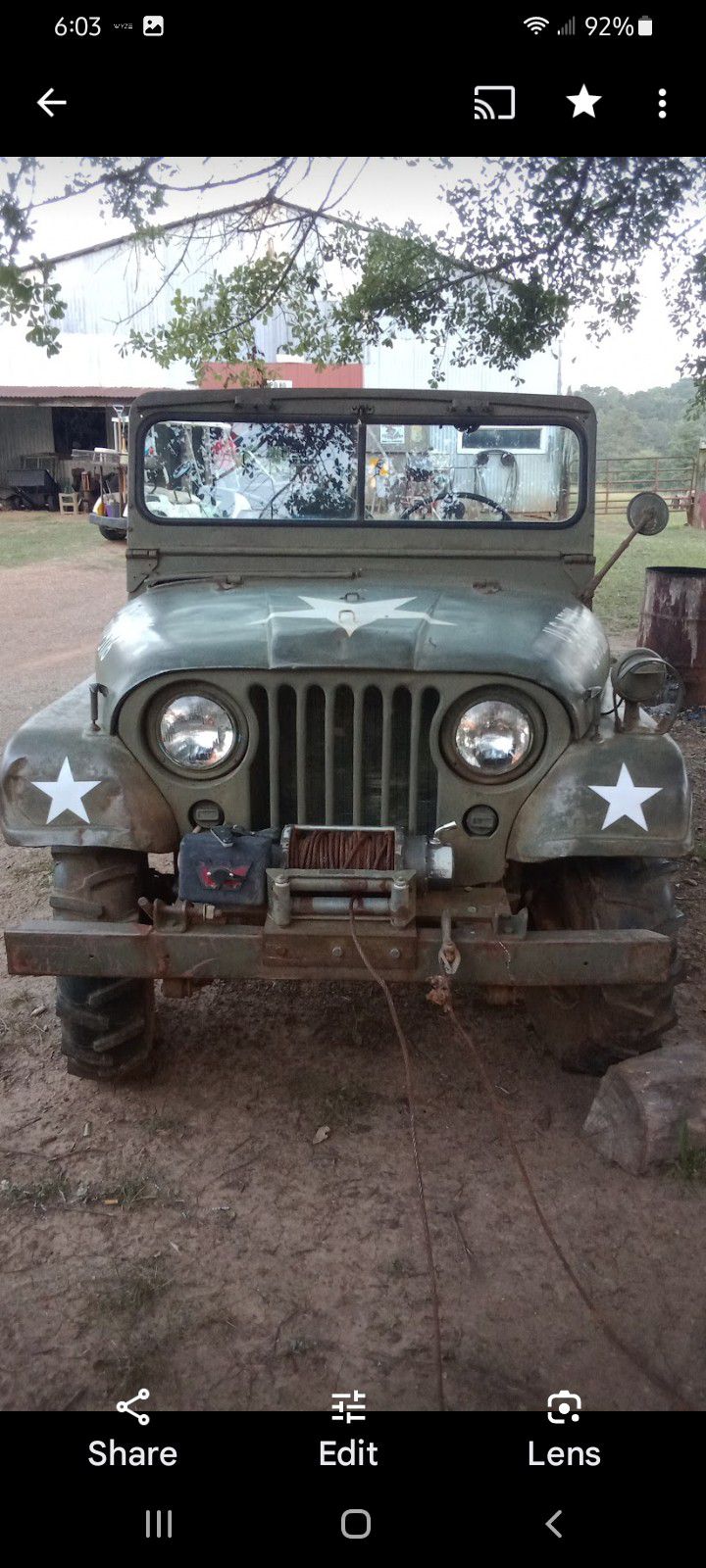 True 55 M38A1 Military Jeep
