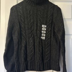 Jeanne Pierre Women’s Charcoal Sweater Large 