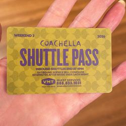 Coachella Weekend 2 Shuttle Pass