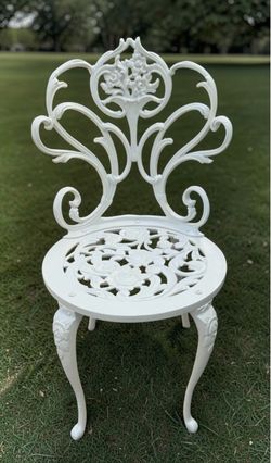 Garden Cast Aluminum Rose Dining Bistro Chair