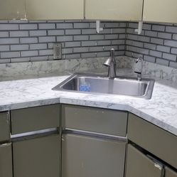 Kitchen Counter Top And Sink
