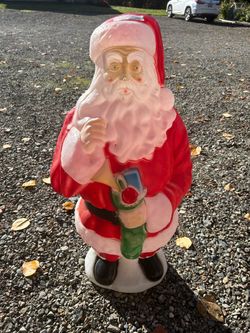 Vintage Santa Claus Blow Mold Figure