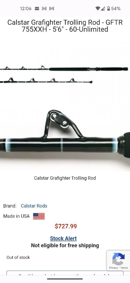 Calstar Grafighter - Big Bluefin Tuna Trolling Rods GFTR-755XXH