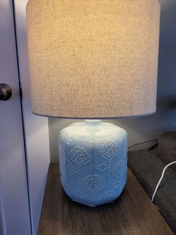 Light blue table lamp