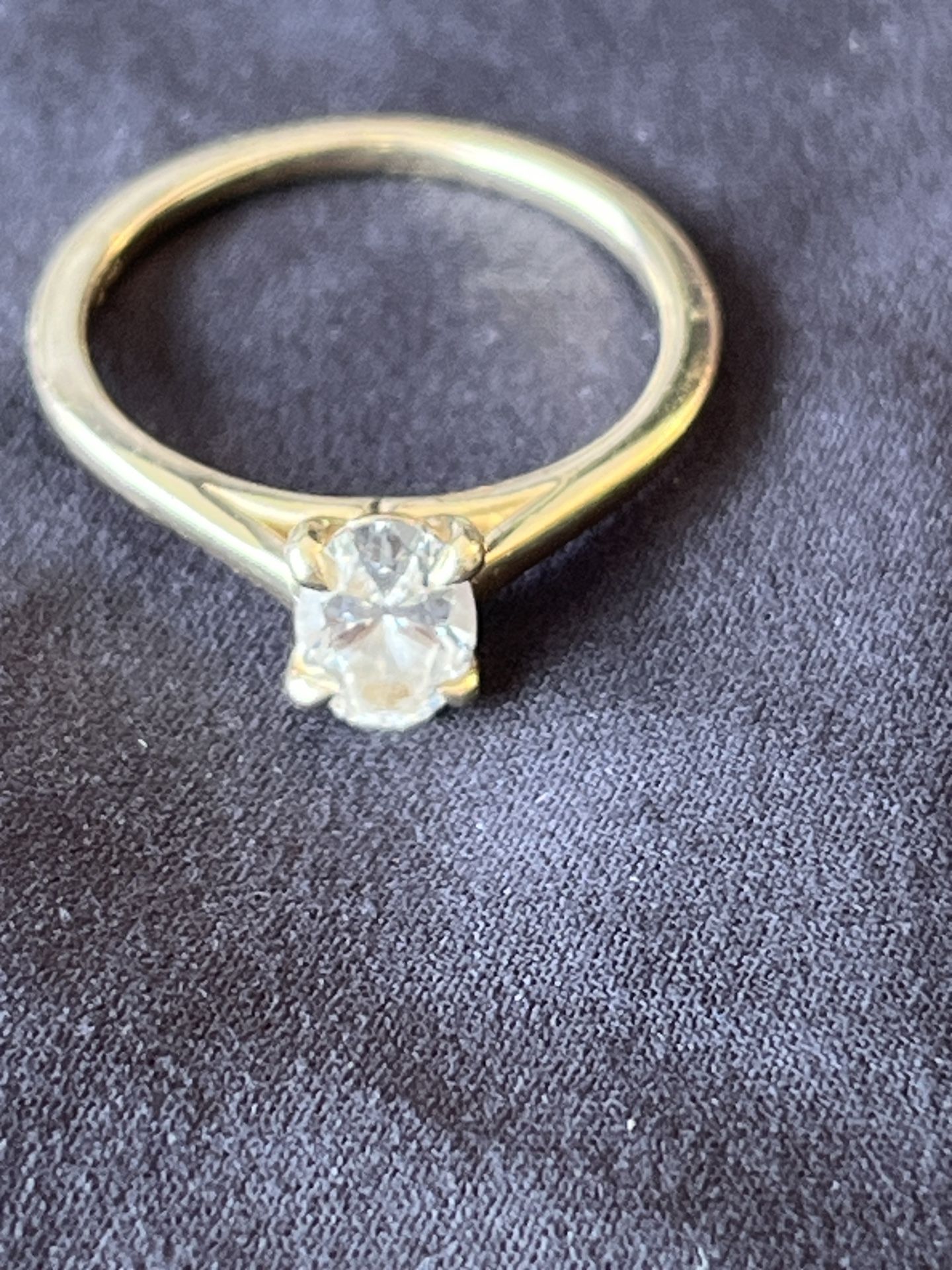 Oval Diamond Ring. .55 K