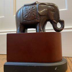 Vintage Copper Plated Elephant "Flower of Life" 6.5" Home Decor Figure/Statue. Condition is pre owned and perhaps shows light signs of wear from age a