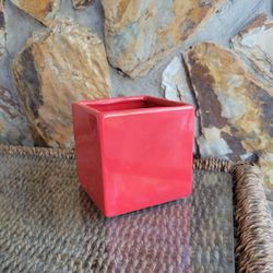 Square Red Pot