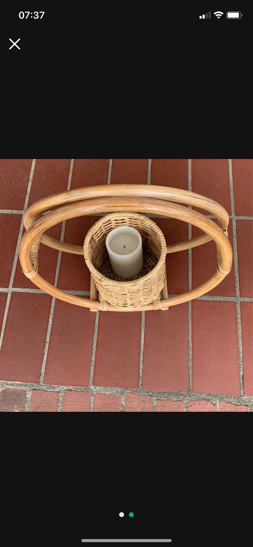 Wicker Candle Holder