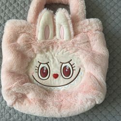 Labubu Pink Plush Tote Bag – The Monsters Series | Pop Mart