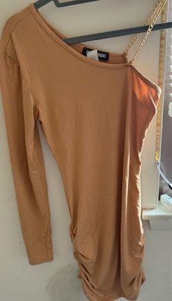 One-Shoulder Mini Dress with Chain Strap
