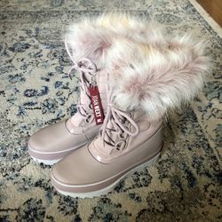 Sorel Boots Joan Of Arctic Next Faux Fur Waterproof Mauve Pink Womens