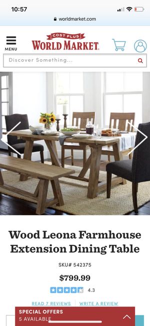 World Market Wood Leona Farmhouse Table With Extension For In Fircrest Wa Offerup World Market Wood Leona Farmhouse Table With Extension For In Fircrest Wa Offerup
