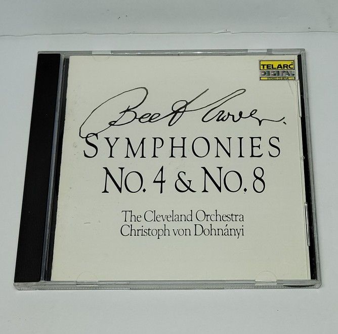 CHRISTOPH VON DOHNANYI - BEETHOVEN symphonies nos.4 & 8 - TELARC CD Clean Disc